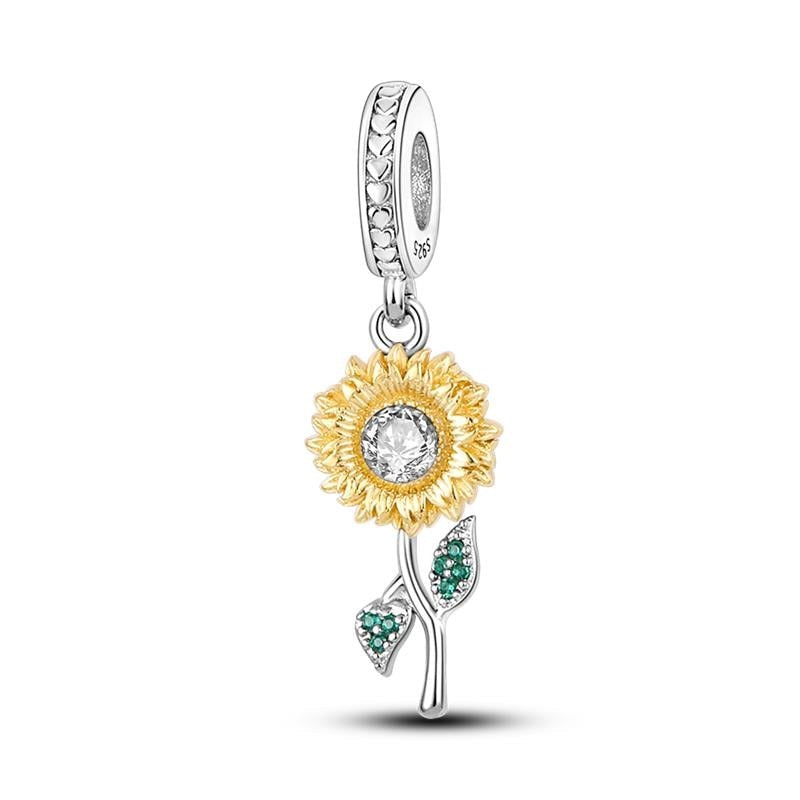 Charm Girassol Prata 925